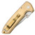 Pro-Tech Les George Rockeye Auto Custom Textured Bronze AL Handle Stonewash Blade Pearl Button Bronze Ti Clip LG334