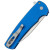 Pro-Tech Malibu Button Lock Flipper Wharncliffe Textured Blue Handle Stonewash Magnacut Blade 5305-BLUE
