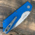 Pro-Tech Strider PT+ Auto Solid Blue Handle Stonewash Magnacut Blade PT201-BLUE
