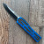 Heretic Knives Colossus S/E Blue Handle w/ Black Grip Inlays Two Tone Black Blade H039-10A-BLU