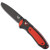 Benchmade Boost Axis Lock Assisted Rescue Knife Black/Red Grivory/Versaflex Handle Black Blade 591BK