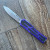 Heretic Knives Colossus S/E Purple Handle w/ Black Grip Inlays Stonewash Blade H039-2A-PU