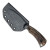 Toor Knives Vellum Fixed Blade Skinner Ebony Wood Handle Gray Blade