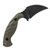 Toor Knives Karsumba Karambit Fixed Blade Burlap Green Handle Black Oxide Blade