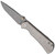 Toor Knives Merchant FL35S Frame Lock Stonewash Titanium Handle Stonewash Blade