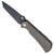 Toor Knives Merchant FL35T Frame Lock Spanish Moss Titanium Handle Black Blade