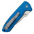 Pro-Tech Les George Rockeye Auto Solid Blue Handle Stonewash Blade LG301-BLUE