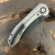 Brian Brown Raptor V2 Frame Lock Titanium Handle w/ Natural  Micarta Inlays Tumbled PVD Blade