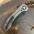 Brian Brown Raptor V2 Frame Lock Titanium Handle w/ Red Dyed Micarta Inlays Black PVD Blade AE Custom Shop