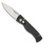 Pro-Tech TR-2LTD Black Handle Satin Blade Pearl Button Limited Edition