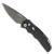 Pro-Tech TR-5 Auto Feather Textured Black Handle Damascus Blade Abalone Button Limited Edition