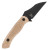 Wachtman Knife & Tool Kliff Fixed Blade Coyote Tan Micarta Black Stonewash Textured Blade
