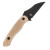 Wachtman Knife & Tool Kliff Fixed Blade Coyote Tan Micarta Black Stonewash Flat Blade
