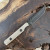Wachtman Knife & Tool Pocket Samurai Fixed Blade OD Green Micarta Black Stonewash Flat Blade