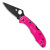 Spyderco Delica 4 Lightweight Lock Back Pink FRN Handle Black S30V Blade C11FPPNS30VBK