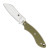 Spyderco Stok Drop Point Fixed Blade OD Green G10 Handles Satin Blade FB50GPOD