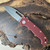 Demko MG AD20S FACTORY SECOND Shark Lock Red G10 Handle Stonewash Shark Foot CPM-M4 Blade