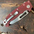 Demko MG AD20S FACTORY SECOND Shark Lock Red G10 Handle Stonewash Shark Foot CPM-M4 Blade