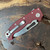 Demko MG AD20S FACTORY SECOND Shark Lock Textured Red G10 Handle Stonewash Shark Foot CPM-M4 Blade