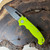 Demko MG AD20S FACTORY SECOND Shark Lock DayGlow Yellow G10 Handle Stonewash Shark Foot CPM-M4 Blade