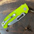 Demko MG AD20S FACTORY SECOND Shark Lock DayGlow Yellow G10 Handle Stonewash Shark Foot CPM-M4 Blade