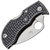 Spyderco ManBug Lock Back Black FRN Handles Satin Serrated Blade MBKWS