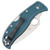 Spyderco LeafJumper Lock Back Blue FRN Handle Satin Serrated Blade C262SBLK390