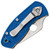 Spyderco Ambitious Liner Lock Blue FRN Handle Satin Serrated Blade C148SBL