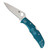 Spyderco Endura 4 Lightweight Lock Back Blue FRN Handle Satin Serrated K390 Blade  C10FSK390