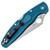 Spyderco Police 4 Lightweight Lockback Folder Blue FRN Handles Satin Blade C07FP4K390