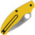 Spyderco UK Pen Knife Salt Slip Joint Yellow FRN Handles Satin Serrated LC200N Blade C94SYL