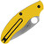 Spyderco UK Pen Knife Salt Slip Joint Yellow FRN Handles Satin LC200N Blade C94PYL