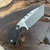 Blackside Customs Strider Knives SLCC Fixed Blade Tanto Carbon Fiber Handle Two Tone Gray Matter Blade SLCC2TONECF