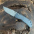 McNees Knives PM MAC 2 Auto Blue Titanium Handle Stonewash Magnacut Blade