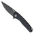 Eikonic Knives Brian Brown Dromas Liner Lock Night Black G10 Handle Black Stonewash Blade