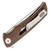 Eikonic Knives SharpByDesign Aperture Liner Lock Brown Canvas Micarta Handle Satin Blade