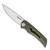 Eikonic Knives SharpByDesign Aperture Liner Lock Olive Canvas Micarta Handle Satin Blade