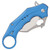 Civivi Incisor II Karambit Flipper Button Lock Blue Handle Satin Blade  C16061B-2