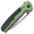 Civivi Sentinel Strike Button Lock Green Handle With Black FRN Integral Backspacer Damascus Blade  C22025B-DS1
