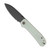 We Knife Co. Big Banter Liner Lock Natural Jade G10 Handles Blackwash Blade WE21045-3