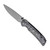 Civivi Imperium Liner Lock Silvery Shred Carbon Fiber Handle Stonewashed Blade C2106B