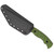Toor Knives Tanto Fixed Blade Phosphor Green G10 Handle Black KG Gunkote Blade Limited Edition