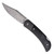 Civivi Rustic Gent Back Lock Black G10 Handle With Carbon Fiber Bolster Damascus Blade C914DS-1
