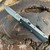 Microtech Glykon Bayonet Black Handle w/ Apocalyptic Overlay Apocalyptic Full Serrated Nickel Boron Internals 184-12AP