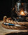 Heretic Knives Thoth Modular Bolt Action Pen Damascus Nose Tail Kozmic Ti Barrel Bolt Clip AE Exclusive H038-Ti-DAMA