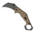 Kershaw 2064OTANBW Outlier Karambit Textured Tan GFN Handles Blackwashed Blade