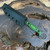 Toor Knives Serpent Fixed Blade Tanto Phosphor Green Handle Dark Stonewash 3V Blade Dealer Exclusive