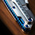 Marfione Custom Warhound Frame Lock Flipper Satin Finished Titanium Handle w/ Abalone Inlay Blue Titanium Hardware Mirror Polish M390 Blade