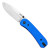 Knafs Lander Liner Lock Blue G10 Stonewash D2 Blade 00065