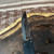 Marfione Custom Scarab II DES Hefted Black Alloy Handle Hot Blue Riptide Ultra Pattern Bakers Forge Damascus Blade DLC Ringed Hardware